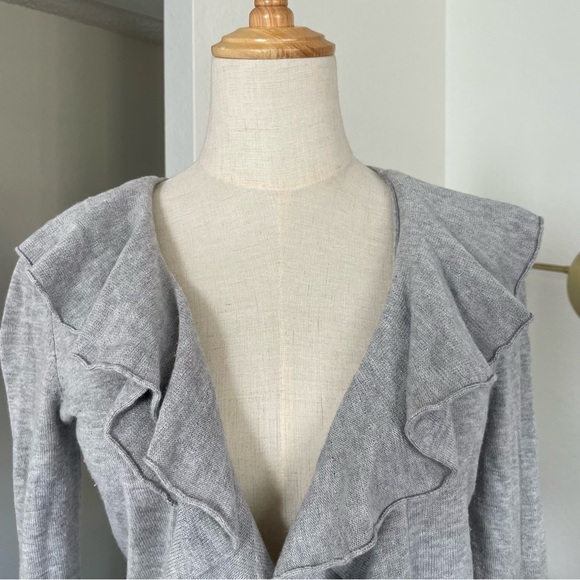 Y2K Cache Twee Office Siren Cropped Ruffle Cardigan - Picture 5 of 9